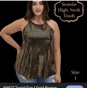 Torrid 1x Sequin High Neck Tank